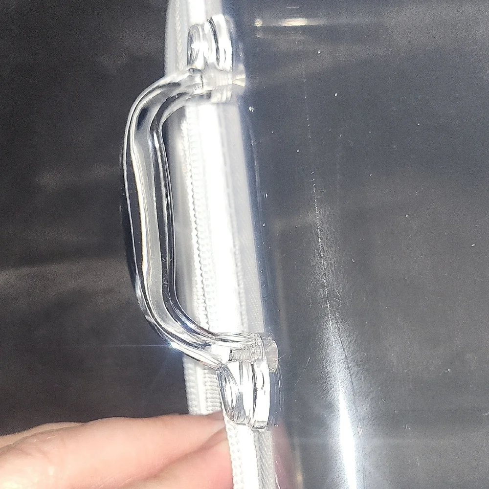 Clear Hard Case With Zipper And Handle